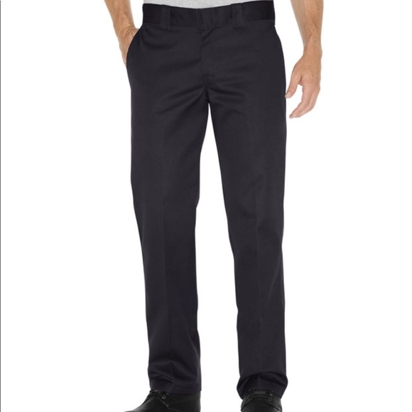 slim straight fit poplin work pants